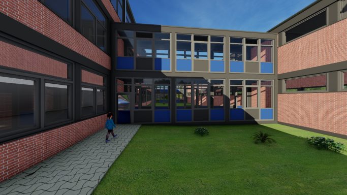 3D-Rendering Oberschule Ottbergen Verbindungsbau