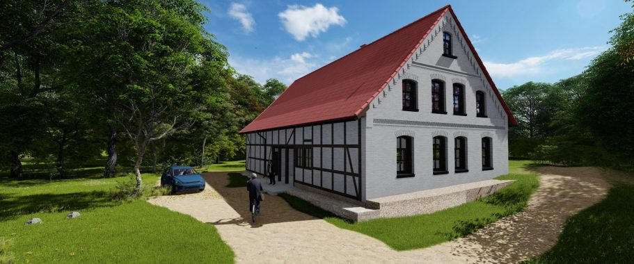 3D-Rendering Fachwerkhaus – Visualisierung aus der Planung