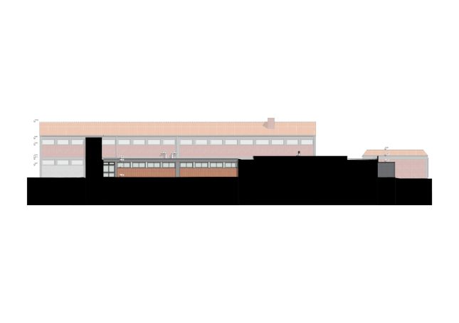 Fassadenansicht Oberschule Ottbergen Seitenansicht