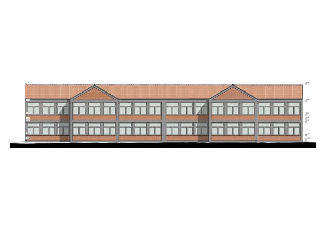 Fassadenansicht Oberschule Ottbergen Hauptgebäude
