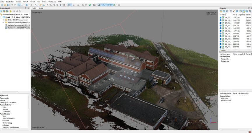 Photogrammetrische Punktwolke in Agisoft Metashape